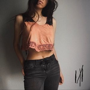 Custom Bleached Two Tone Kendall & Kylie Crop Top